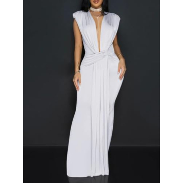 Elegant Sleeveless Maxi Dress for Parties and Events