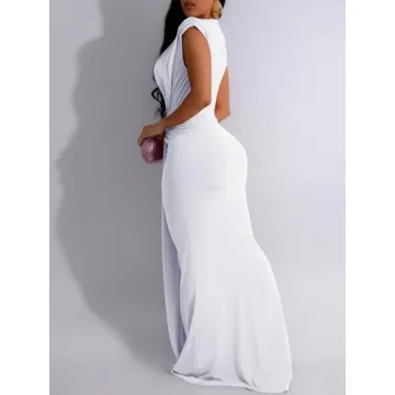 Elegant Sleeveless Maxi Dress for Parties and Events