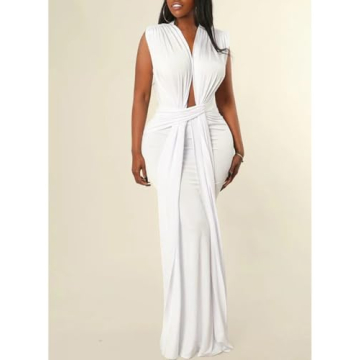 Elegant Sleeveless Maxi Dress for Parties and Events