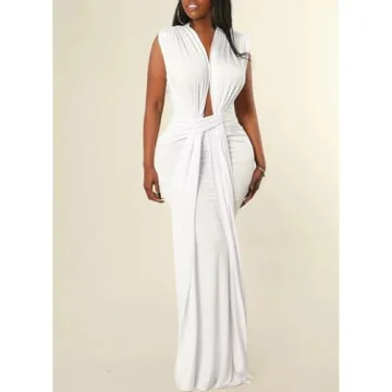 Elegant Sleeveless Maxi Dress for Parties and Events