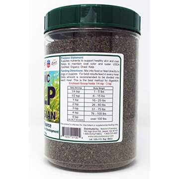Dogzymes Organic Norwegian Kelp for Pets, a Valuable Nutrition Source Rich in Iodine to Support Gland Function, Especially The Thyroid (3 Pound)
