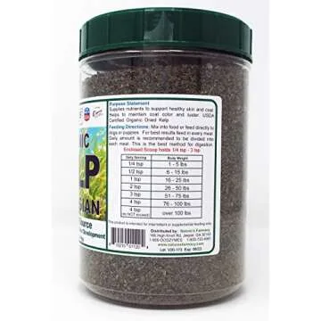 Dogzymes Organic Norwegian Kelp for Pets, a Valuable Nutrition Source Rich in Iodine to Support Gland Function, Especially The Thyroid (3 Pound)