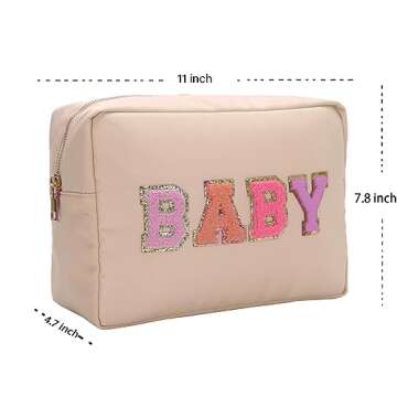 Stylish Opnseqia Glitter Makeup Bag for Travel & Everyday