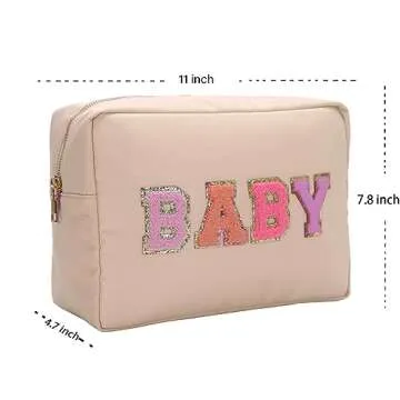 Stylish Opnseqia Glitter Makeup Bag for Travel & Everyday