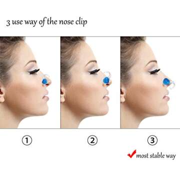 Zooshine BRBD Set of 6 Waterproof Silicone Swimming Nose Clip Plugs for Adults Children Age 7+ (6 Pack)