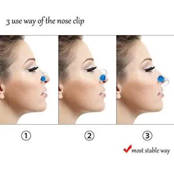 Zooshine BRBD Set of 6 Waterproof Silicone Swimming Nose Clip Plugs for Adults Children Age 7+ (6 Pack)