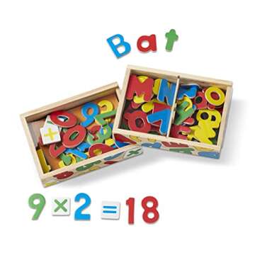 Melissa & Doug Deluxe Magnetic Letters and Numbers Set With 89 Wooden Magnets