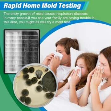 Mold Test Kit for Home - 12 Simple Detection Tests, Test HVAC System, Home Surfaces, & Indoor Air Qu...