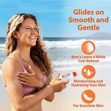 Safe Sea Jellyfish Sting-Blocking Sunscreen, SPF 50+ Lotion 4oz, Waterproof, Biodegradable, Coral Reef-Safe – Body and Face Sunscreen, Anti-Jellyfish and Sea-Lice sting protection.