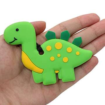 Chew Necklaces for Sensory Kids, Silicone Dinosaur Chewy Necklace for Boys with Autism, ADHD, SPD, Chewing Necklaces for Anxiety, Reduce Fidgeting for Children