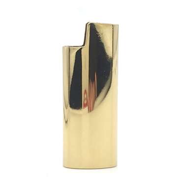 Lucklybestseller Metal Lighter Case Cover Holder Gold Color for BIC Mini Size Lighter J5