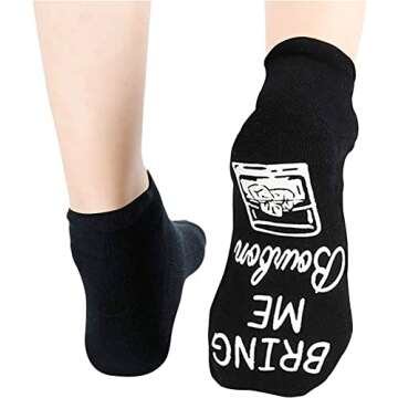HAPPYPOP Bourbon Gifts for Men Women, Funny Bourbon Crazy Whiskey Socks for Men, Drinking Gifts Stocking Stuffers for Bourbon Lovers