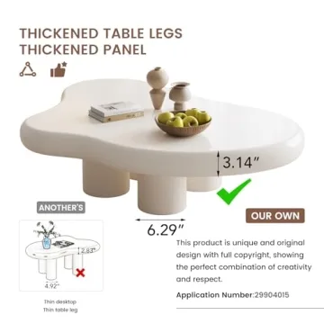 Chic QEZEOM Low Coffee Table for Small Spaces and Style