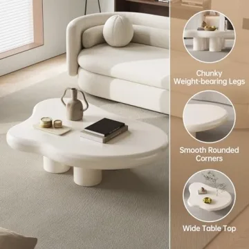 Chic QEZEOM Low Coffee Table for Small Spaces and Style