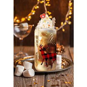 Stylish Christmas Cups with Lids and Straws for Gifting