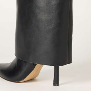 The Drop Women's Jolene Fold Over Tall Boot Black, 8