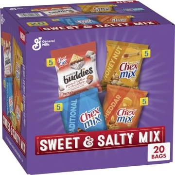 Delicious Sweet & Salty Snack Variety Pack - 20 Bags of Treats!