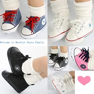 Soft Canvas Infant High-Top Sneakers for First Walkers