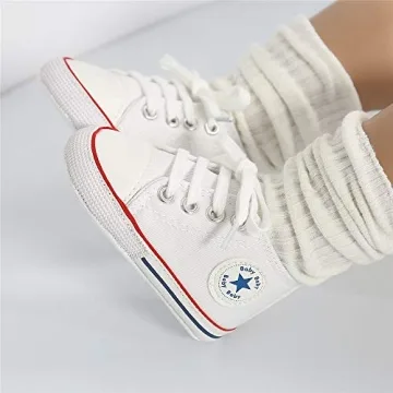 Soft Canvas Infant High-Top Sneakers for First Walkers