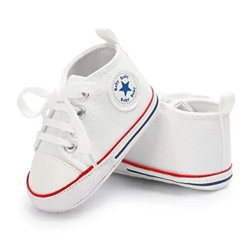 Soft Canvas Infant High-Top Sneakers for First Walkers
