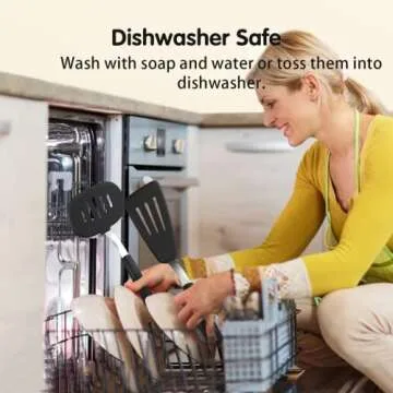 GEEKHOM Heat-Resistant Silicone Spatula Set for Cooking