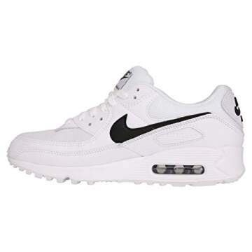 Nike Womens Air Max 90 Womens Running Casual Shoes Cq2560-101 Size 7 White/Black/White