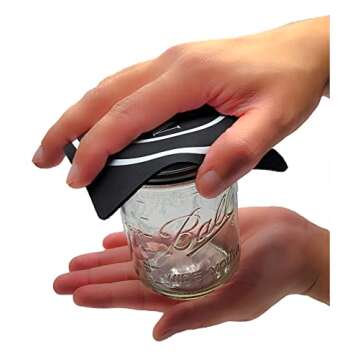 Wide Mouth Mason Jars 16 oz - (6 Pack) - Ball Wide Mouth Pint 16-Ounces Mason Jars With Airtight lids and Bands - For Canning, Fermenting, Pickling, Freezing, Storage + M.E.M Rubber Jar Opener