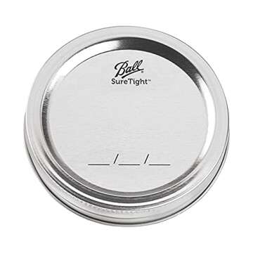 Wide Mouth Mason Jars 16 oz - (6 Pack) - Ball Wide Mouth Pint 16-Ounces Mason Jars With Airtight lids and Bands - For Canning, Fermenting, Pickling, Freezing, Storage + M.E.M Rubber Jar Opener