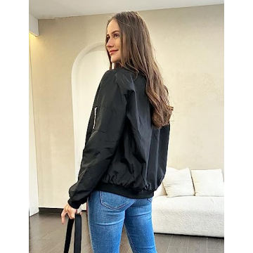 Zeagoo Women's Lightweight Classic Bomber Jacket