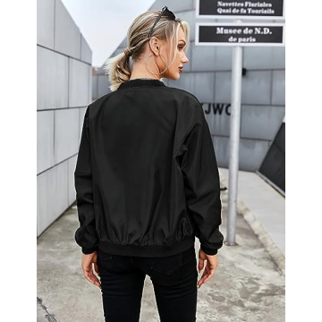 Zeagoo Women's Lightweight Classic Bomber Jacket