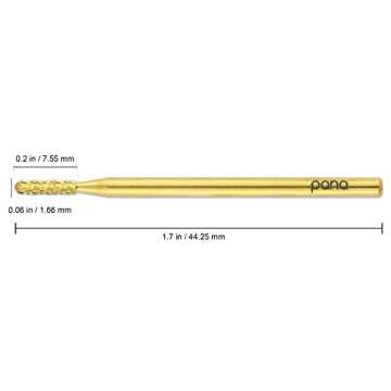 PANA 3/32" Cuticle Clean Nail Carbide Bit for Professional, Nail Salon, Nail Trimmer, Under Nail Cle...