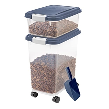IRIS USA Airtight Dog Food Storage Container Combo 30 lbs