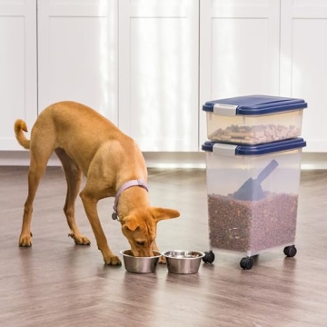 IRIS USA Airtight Dog Food Storage Container Combo 30 lbs
