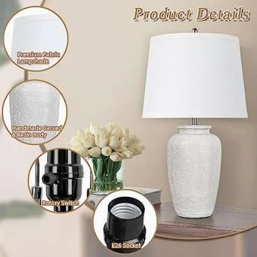 Elegant VerRon Minimalist Resin Table Lamp for Home