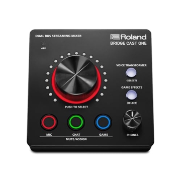Roland BRIDGE CAST ONE Dual Bus Streaming Mixer | Compact Audio Mixer for Gamers