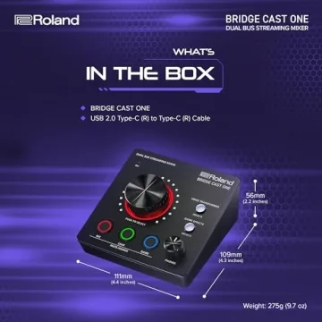 Roland BRIDGE CAST ONE Streaming Mixer for Gamers