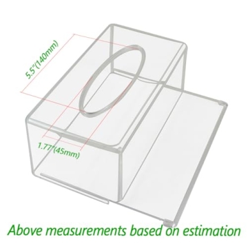 Stylish Square Clear Acrylic Tissue Box for Home and Office