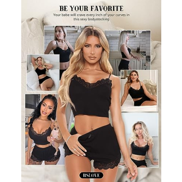 RSLOVE Women's Pajamas Set Stylish Two-Piece Sleepwear