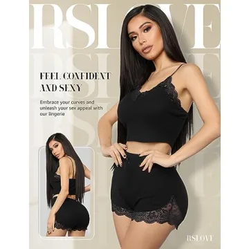 RSLOVE Women's Pajamas Set Stylish Two-Piece Sleepwear