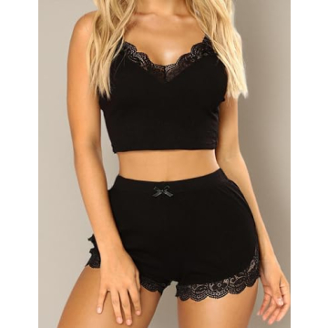 RSLOVE Women's Pajamas Set Stylish Two-Piece Sleepwear