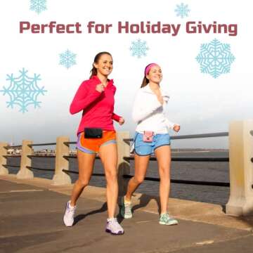 Running Buddy Magnetic Running Fanny Pack for Men & Women | Hiking, Cycling, and Jogging Waist Pack Holds Phone, Money, Key | Small - 5-7/8 in x 4 in | Water-Resistant, No Bounce, No Chafe - Black