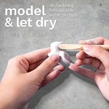 DAS Air-Hardening Modeling Clay - White Air Dry Clay 1.1lb Block - Pliable Air Clay for Sculpting and Coating - Easy to Use Air Dry Modeling Clay - Molding Clay for Sculpting and More