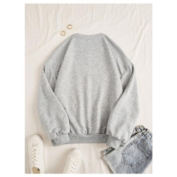 SOLY HUX Women's Oversized Graphic Sweatshirt - Stylish Comfort