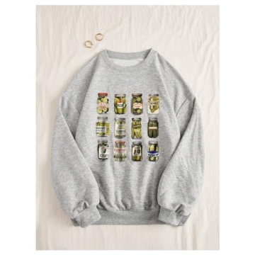 SOLY HUX Women's Oversized Graphic Sweatshirt - Stylish Comfort