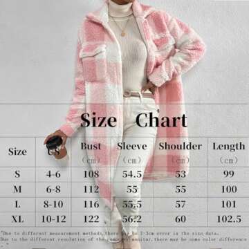 Grrtyu Women’s Chic Plaid Print Warm Plush Long Coat, Womens Fuzzy Fleece Jacket, Coats for Women ...