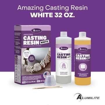 Alumilite Amazing White Two-Part Casting Resin Kit - Ideal for Pouring Small to Large, Durable Piece...