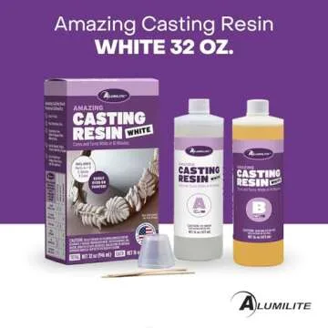 Alumilite Amazing White Two-Part Casting Resin Kit - Ideal for Pouring Small to Large, Durable Piece...