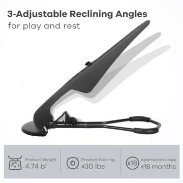 HKAI Baby Bouncer: Portable, Ergonomic Baby Seat with Hanging Toys