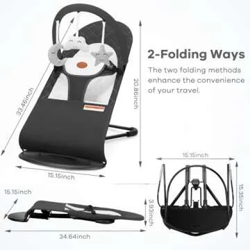 HKAI Portable Baby Bouncer – Safe & Comfortable for Infants