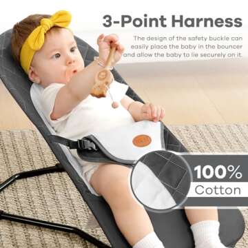 HKAI Portable Baby Bouncer – Safe & Comfortable for Infants